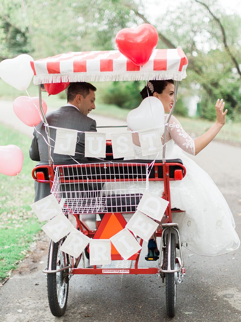 A stylish exit is the exclamation point to a great wedding day, not to mention your last chance to drive home your personal style. Take full advantage of this opportunity.