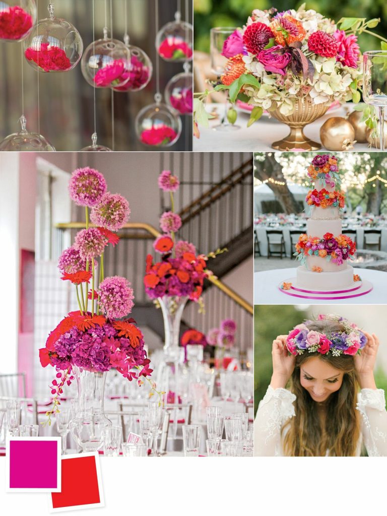 Fuchsia and Poppy: Evergreen Wedding Colour Combos For Your Wedding Decoration