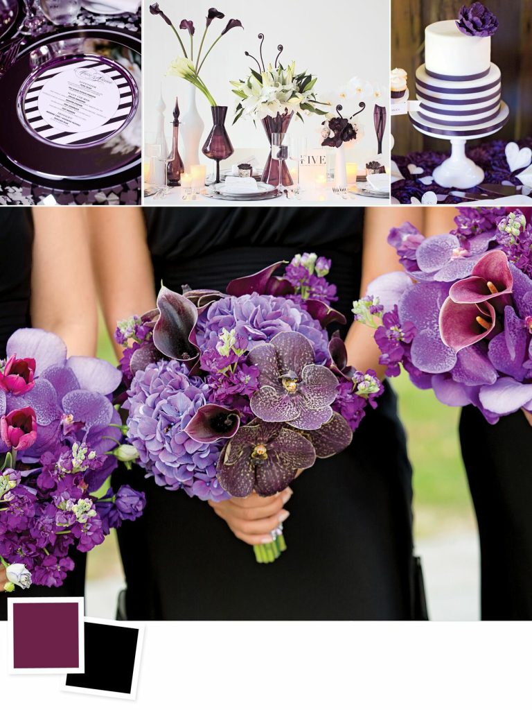 Eggplant and Black: Evergreen Wedding Colour Combos For Your Wedding Decoration