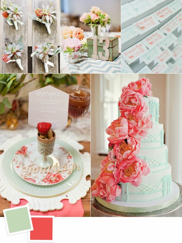 Mint and Coral: Evergreen Wedding Colour Combos For Your Wedding Decoration