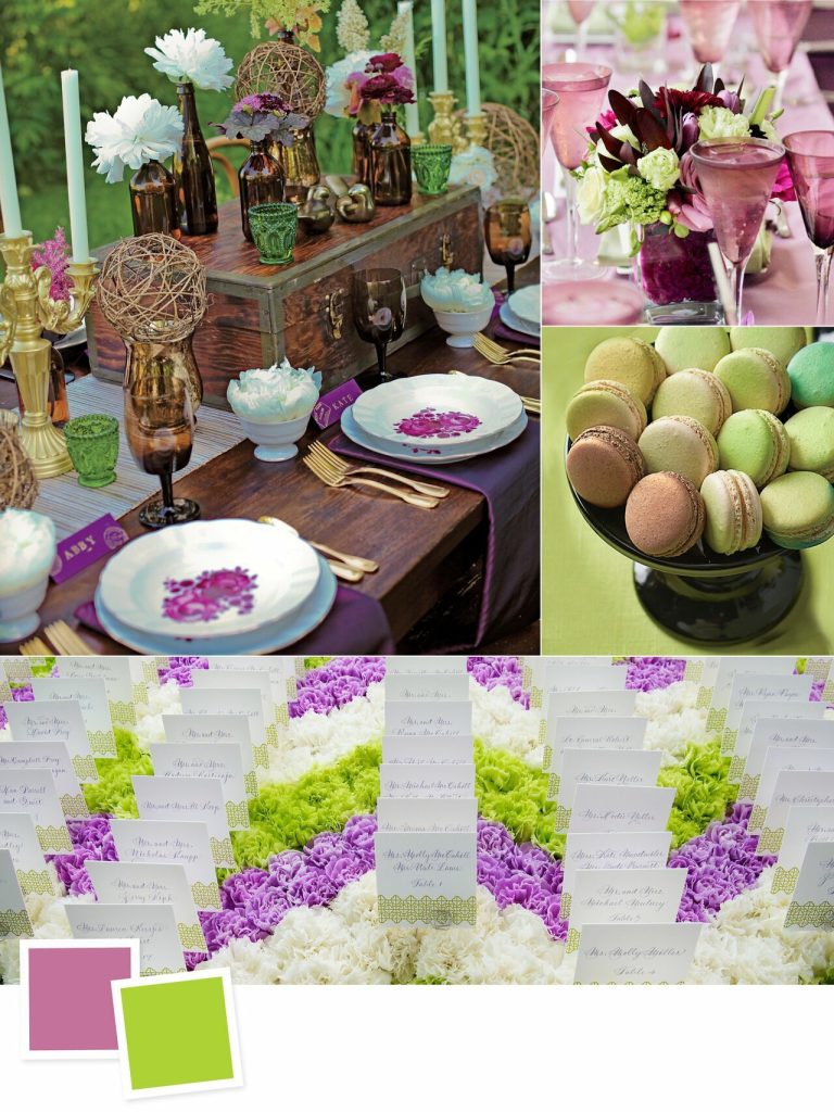 Amethyst and Acid Green: Evergreen Wedding Colour Combos For Your Wedding Decoration